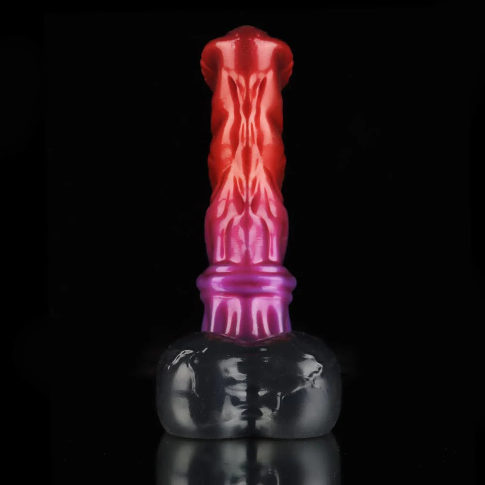 Horse Dildo – Red, Purple & Black Fantasy Silicone Toy