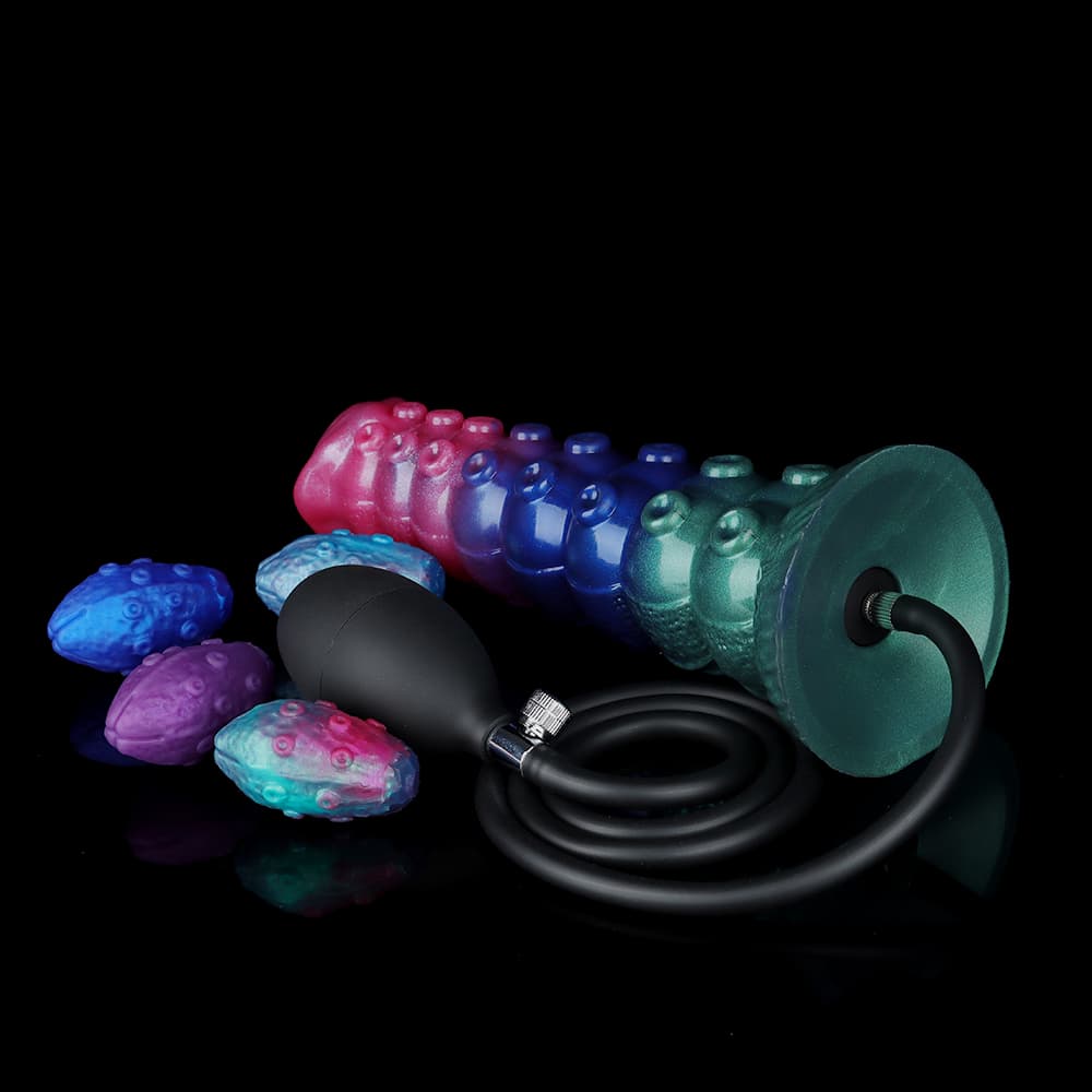Inflatable Ovipositor Dildo – Fantasy Egg-Laying Roleplay Inflatable Toy（4 Eggs）