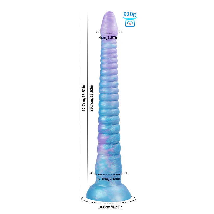 Octopus Gradient Blue Purple Tentacle Dildo Anal Plug – Glow in the Dark Fantasy Design