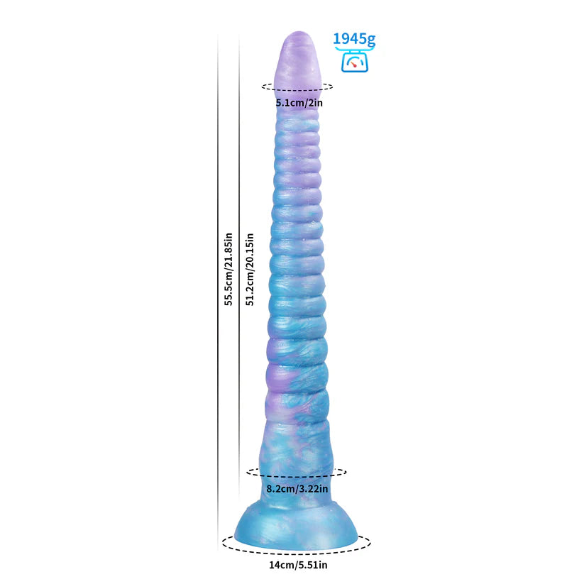 Octopus Gradient Blue Purple Tentacle Dildo Anal Plug – Glow in the Dark Fantasy Design