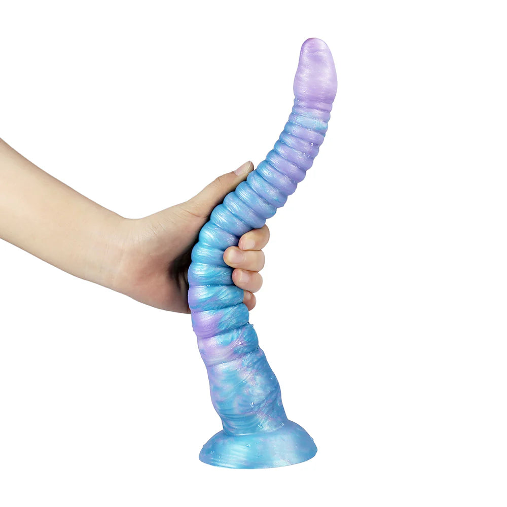 Octopus Gradient Blue Purple Tentacle Dildo Anal Plug – Glow in the Dark Fantasy Design