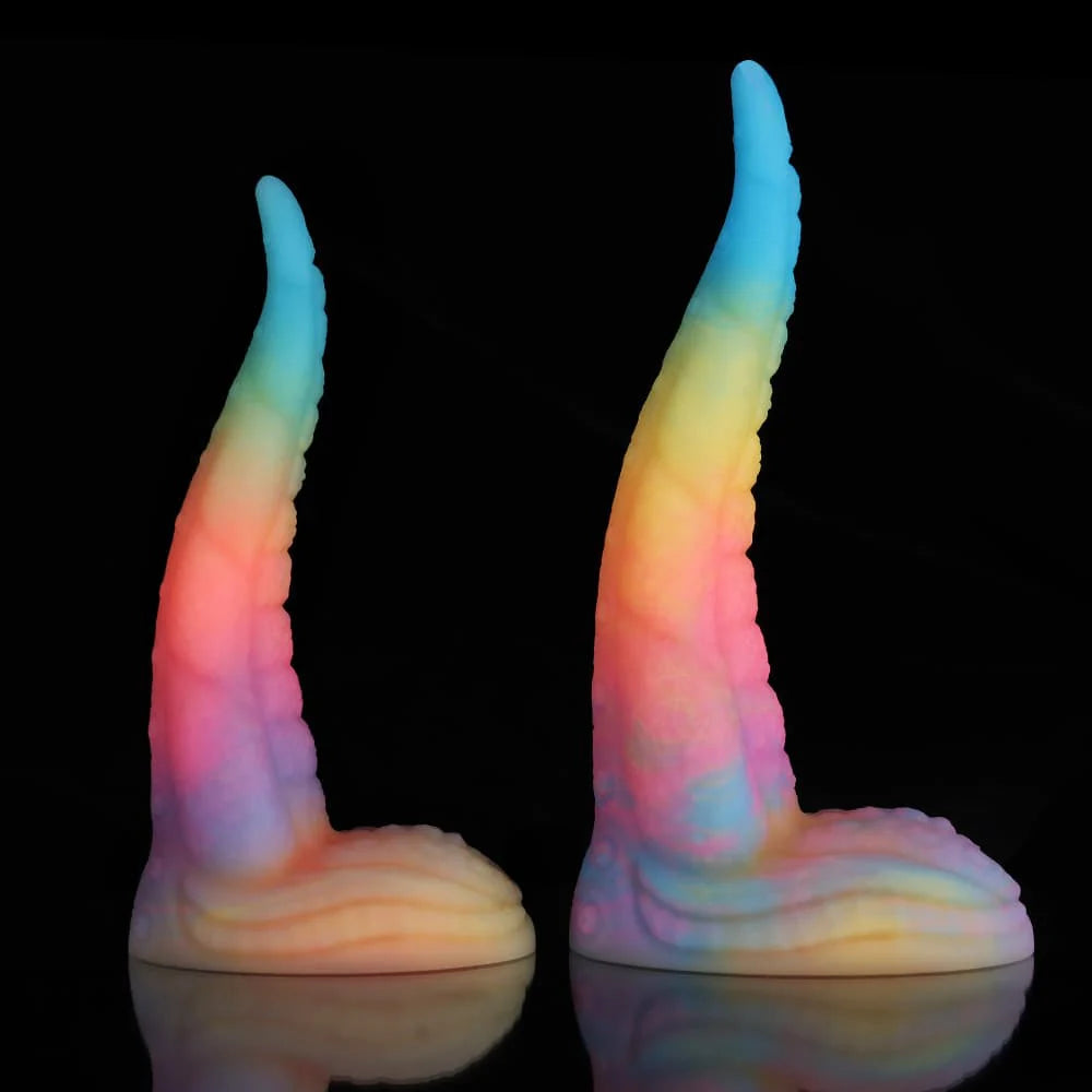 Octopus Tail Dildo – Blue Yellow Purple Gradient Design