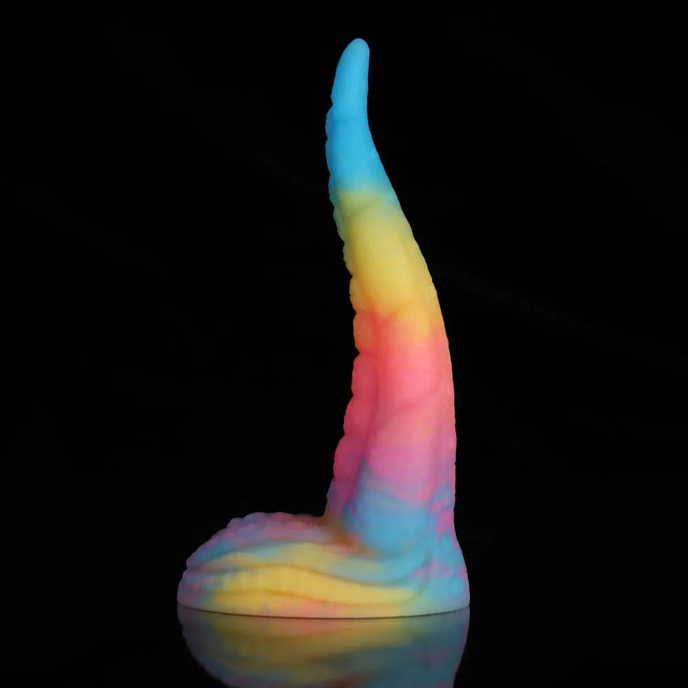 Octopus Tail Dildo – Blue Yellow Purple Gradient Design