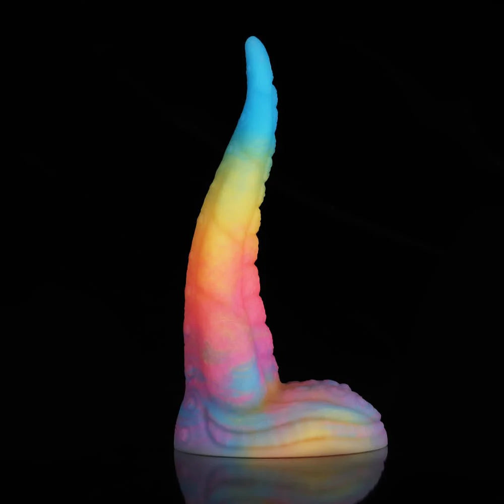 Octopus Tail Dildo – Blue Yellow Purple Gradient Design