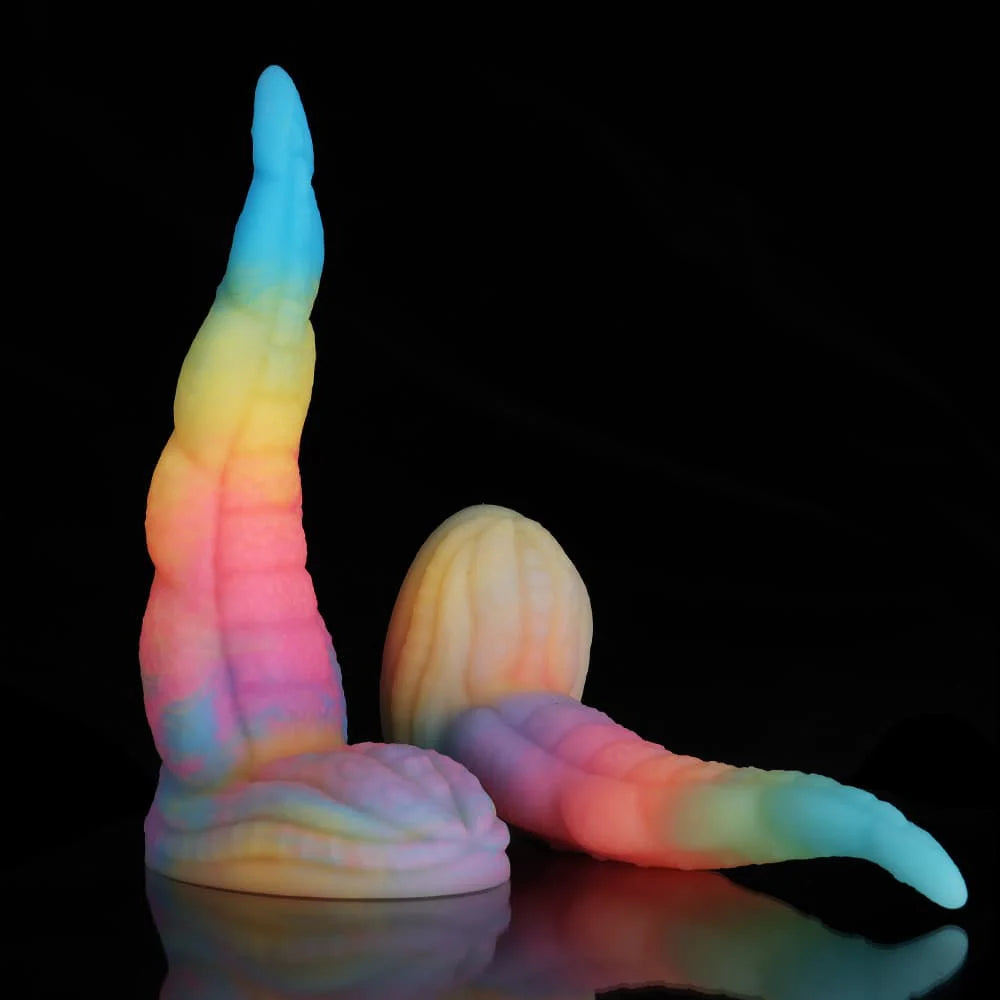 Octopus Tail Dildo – Blue Yellow Purple Gradient Design