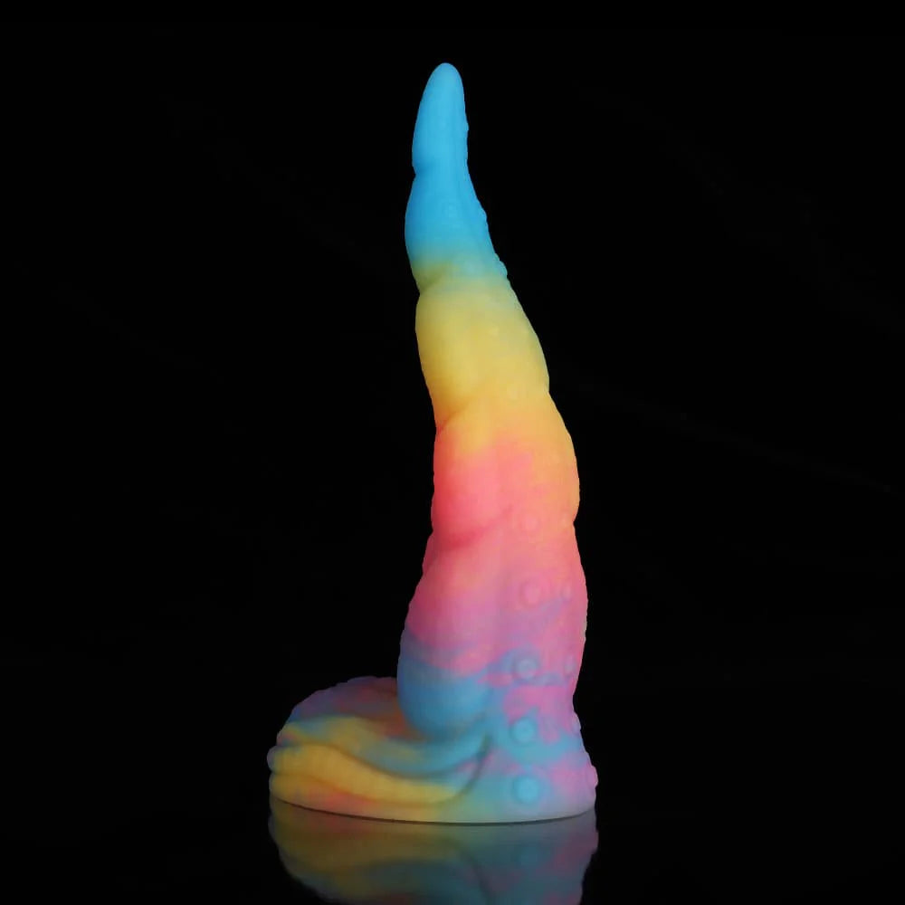 Octopus Tail Dildo – Blue Yellow Purple Gradient Design