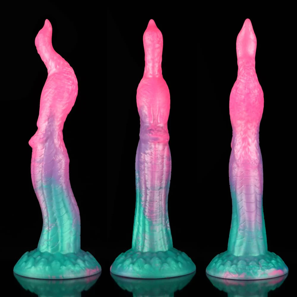 Peacock Pink Green Knot Dildo – Fantasy Animal Monster Dildo Design