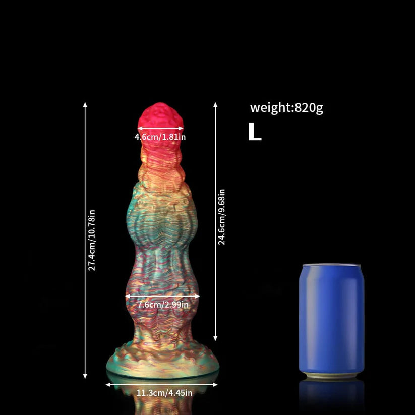 Rainbow Fantasy Dildo – Knot Design