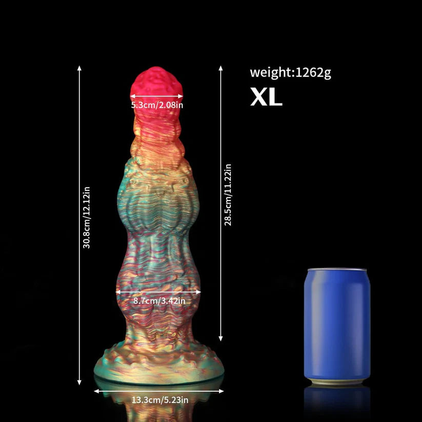 Rainbow Fantasy Dildo – Knot Design