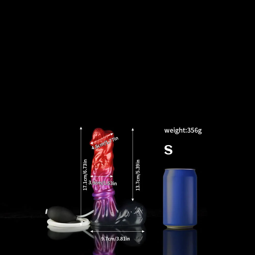 Red Purple Black Knot Squirting Dildo – Premium Silicone