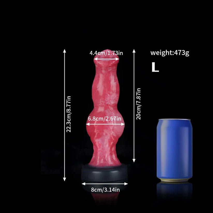 Skinny Dog Rose Pink Animal Knot Dildo – Fantasy Dog Style Adult Toy