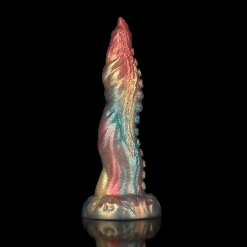 Small Octopus Tentacle Dildo – Rainbow Gradient Fantasy Design