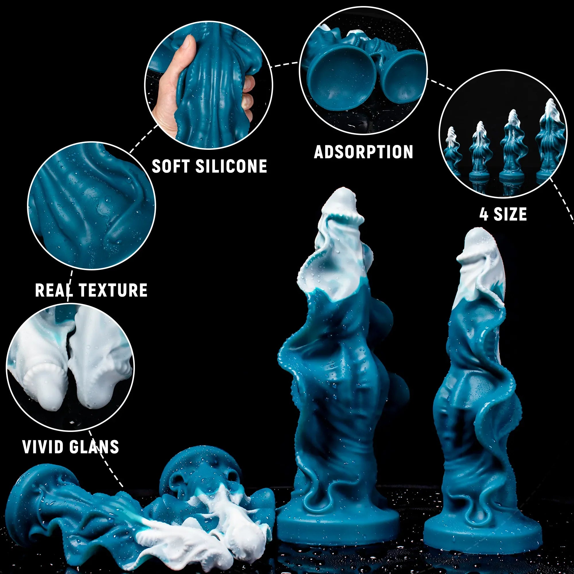 Surge Wing Dragon Dildo – Textured Silicone with Suction Cup Base