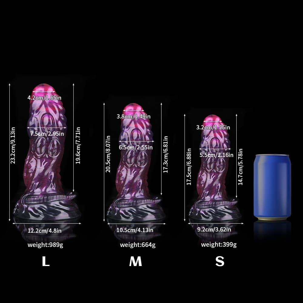 Taurus Black Purple Fantasy Dildo – Premium Silicone