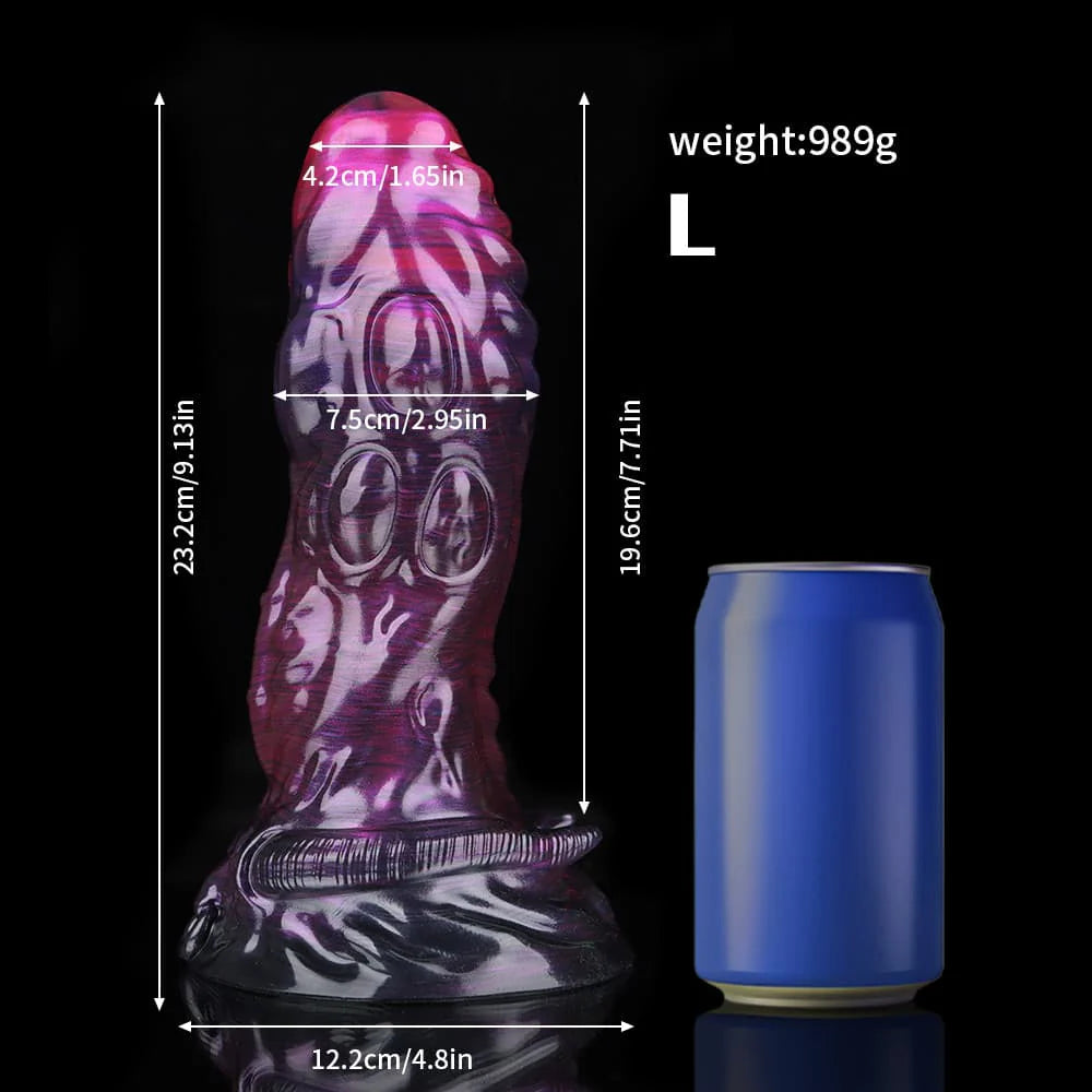 Taurus Black Purple Fantasy Dildo – Premium Silicone