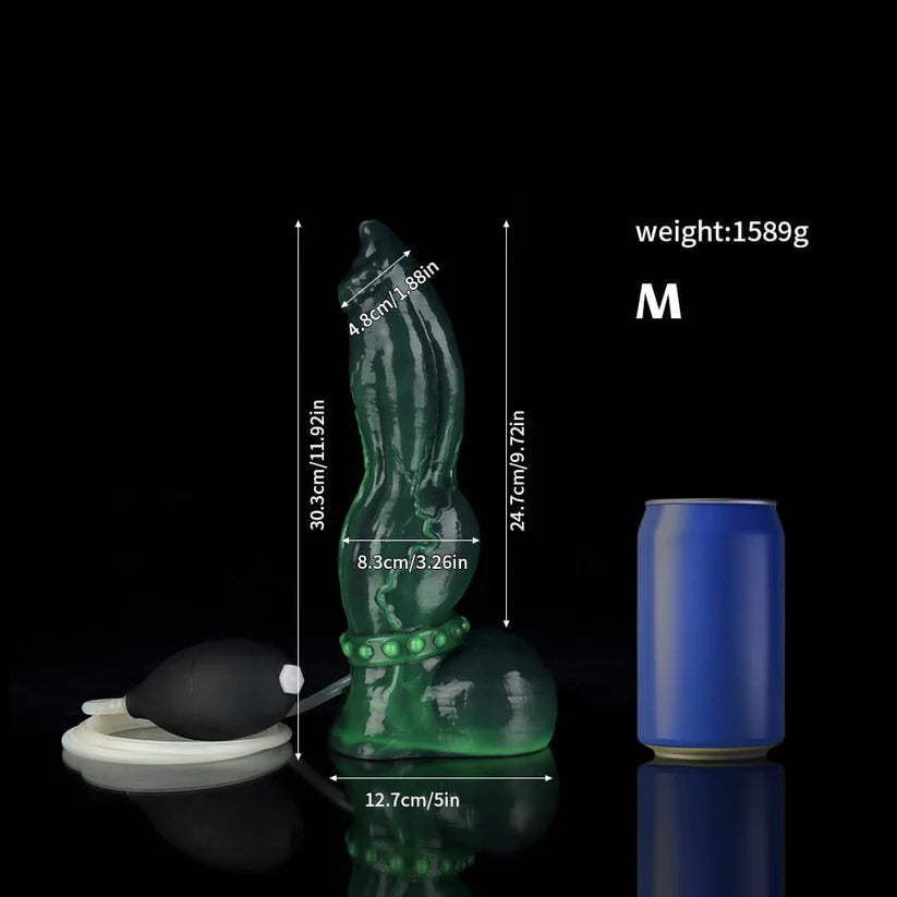 Venom Green Knot Dildo – Premium Silicone Ejaculating Design