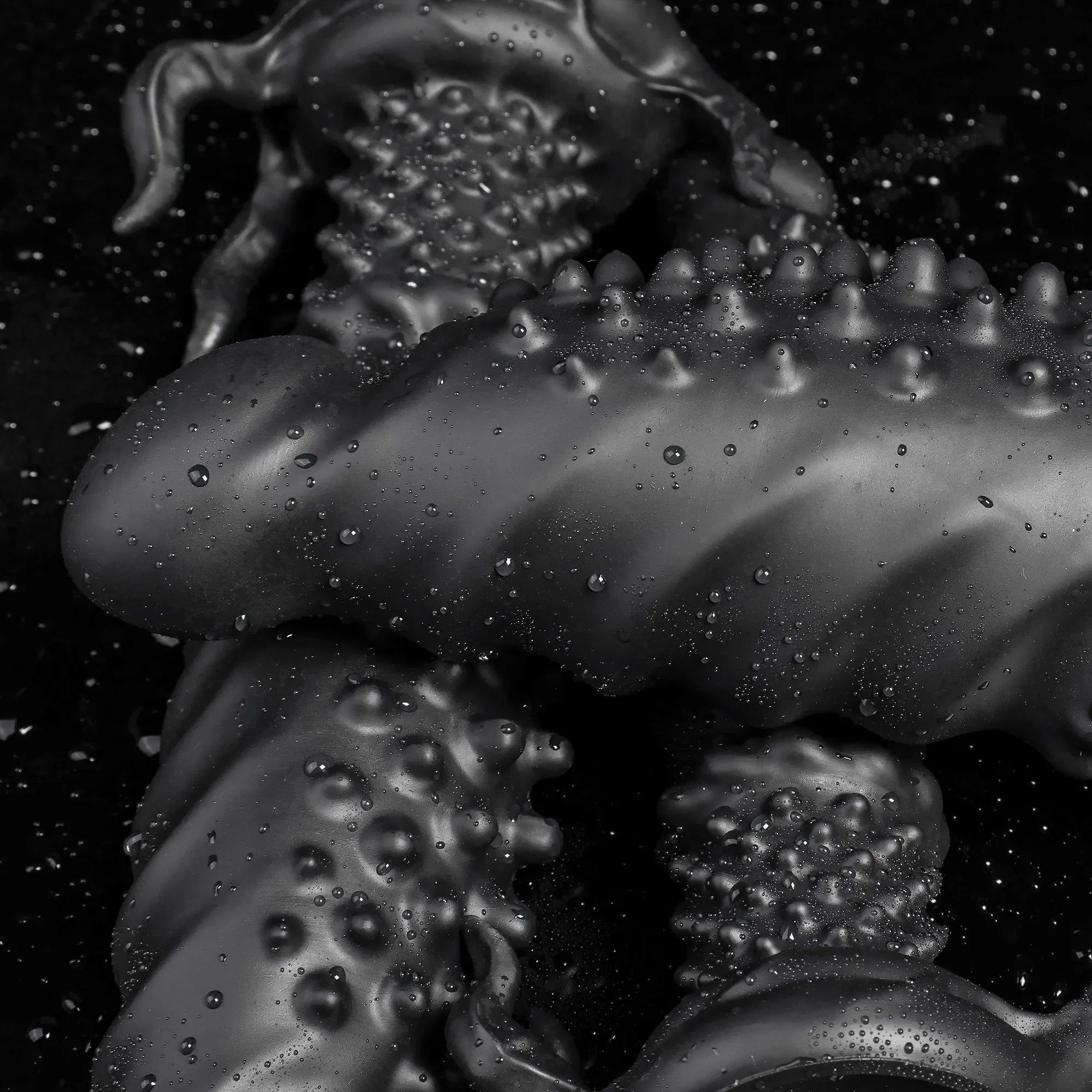 "Abyss" Spiked Dildo | Black Monster Dildo | Platinum Silicone