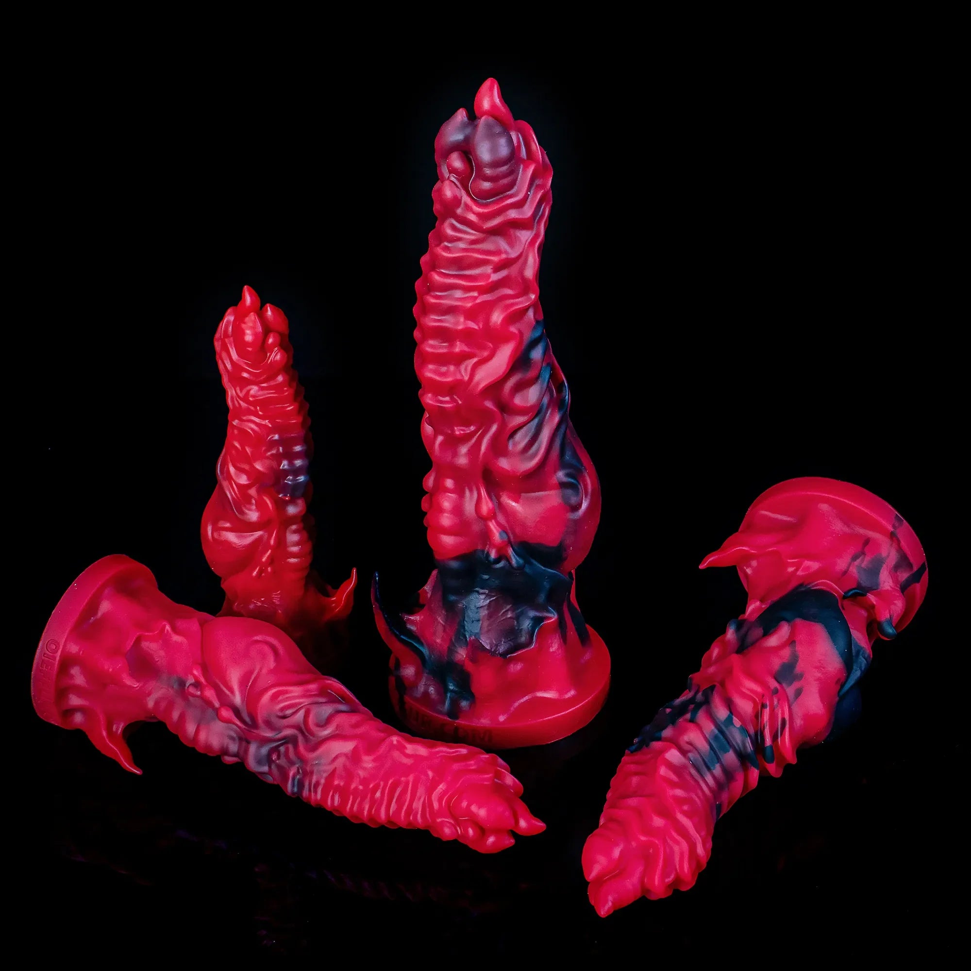 Dragon Fantasy Silicone Dildo with Scales, Tentacles & Suction Cup