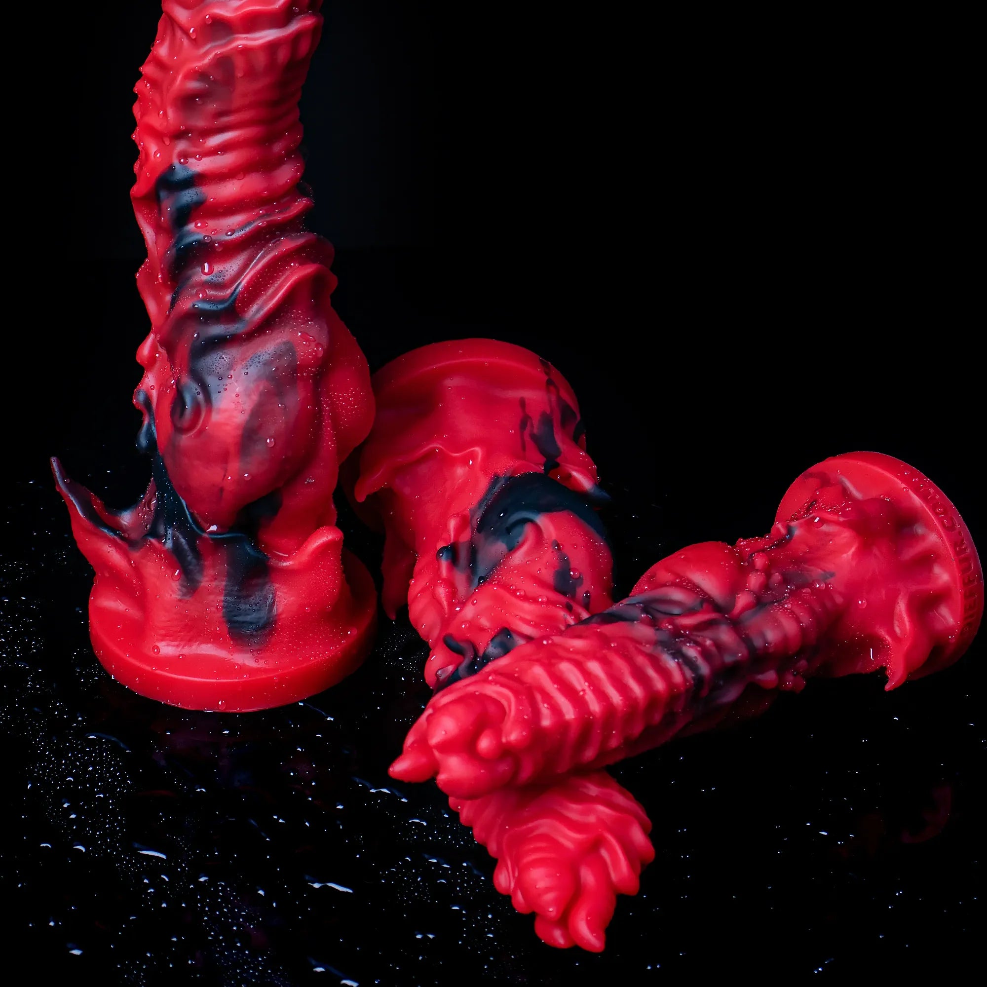 Dragon Fantasy Silicone Dildo with Scales, Tentacles & Suction Cup